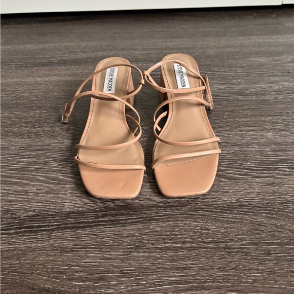 Steve Madden Shoes - Steve Madden Nude Strappy Square-Toe Sandals